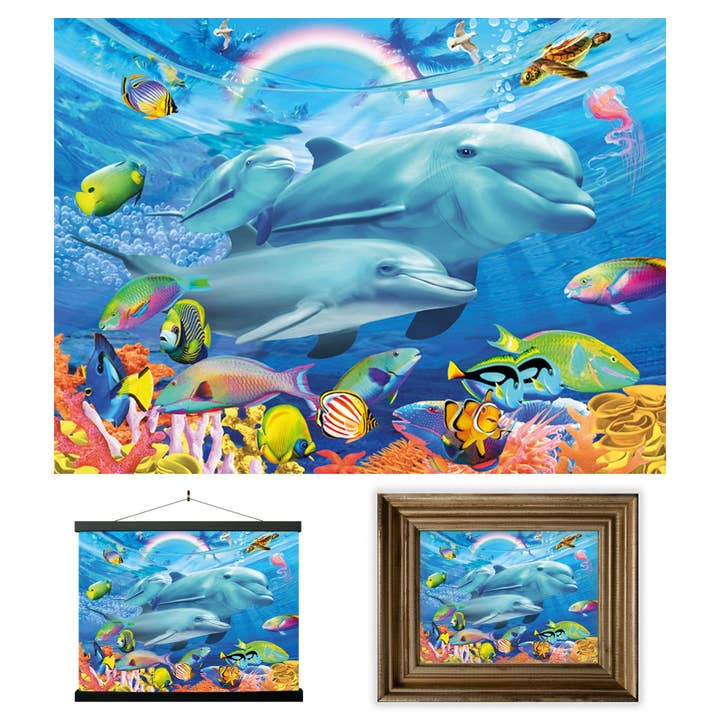 3D LiveLife Posters - Dolphin Family for wholesale by Deluxebase