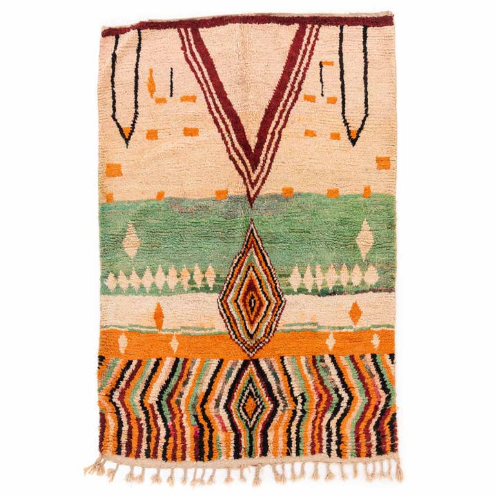 Tapete marroquino Vintage Marroquino 5,9 x 8,9 pés/179 x 272 cm por atacado de Benisouk