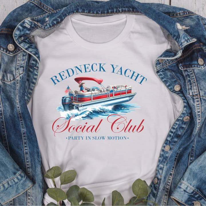 Whiskey & Lace Outfitters - Wholesale T-Shirt (Graphic) - Women's - Redneck Yacht Club Trendy Graphic Sweatshirts & Tees