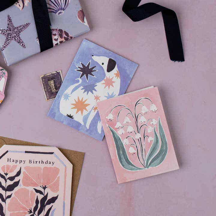 Sister Paper Co. – Engroshandel Hverdagshilsen kort – Lily of the Valley Minikort | Tomt kort | Minikort