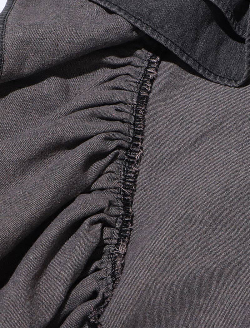 GREY Asymmetrical Ruffle Split-Hem Maxi Skirt for wholesale on Faire8