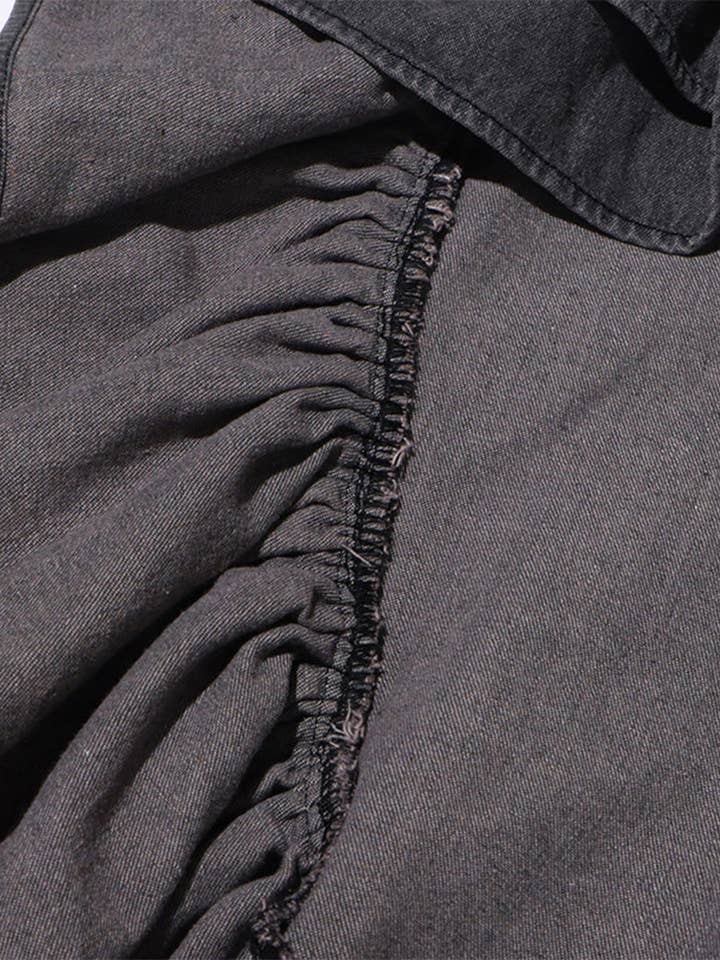 GREY Asymmetrical Ruffle Split-Hem Maxi Skirt for wholesale on Faire8