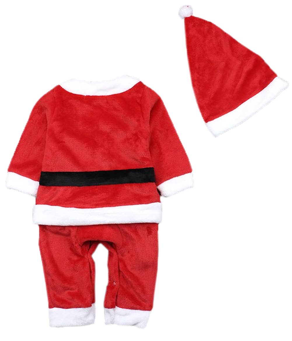 Fennco Styles - Wholesale Costume - Kids - Red & White Santa Claus Fleece Baby Costume Romper and Hat2