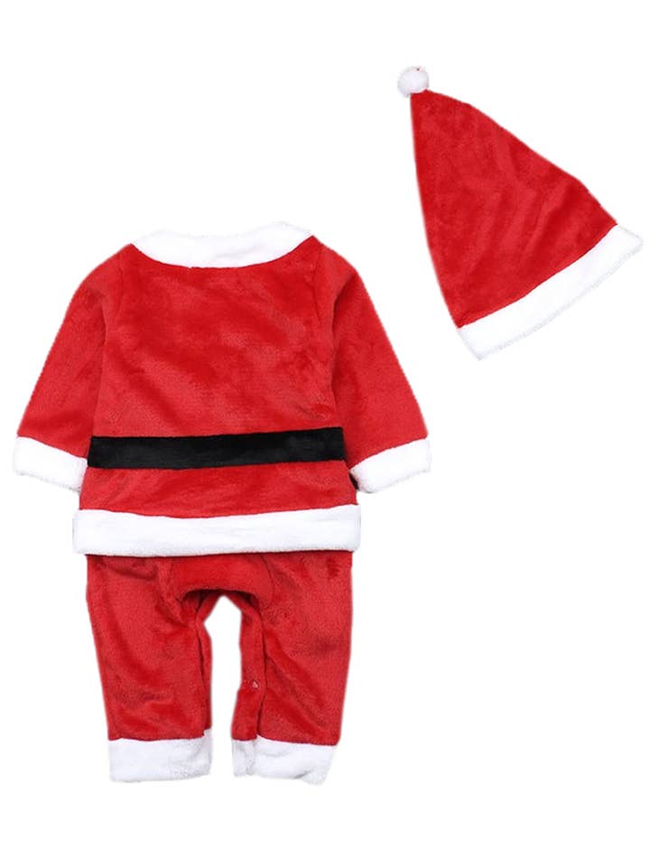 Fennco Styles - Wholesale Costume - Kids - Red & White Santa Claus Fleece Baby Costume Romper and Hat2
