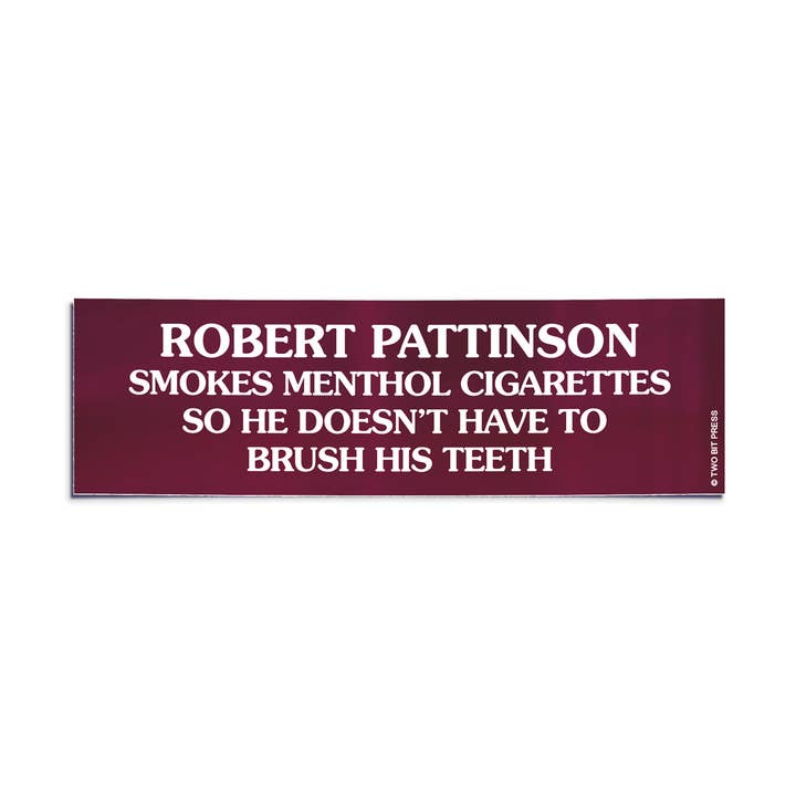 Menthol Robert Bumper Sticker - Funny Vintage Style 80s for wholesale by Two Bit Press