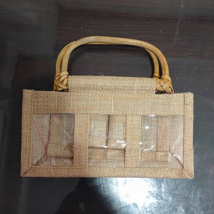 Clear Front Natural Jute Hamper Bag and other Purchase Wholesale clear drawstring bags. Free Returns & Net 60 Terms on Faire trending on Faire.