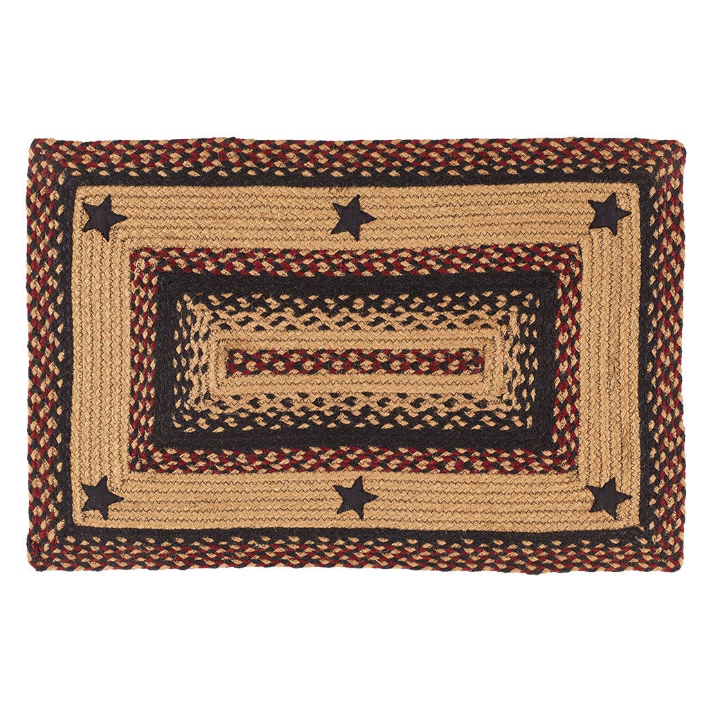 IHF HOME DECOR/IHF RUGS – wholesale Area rug – Blackberry Star Braided Jute Rug &Tabletop Collection BR-2630