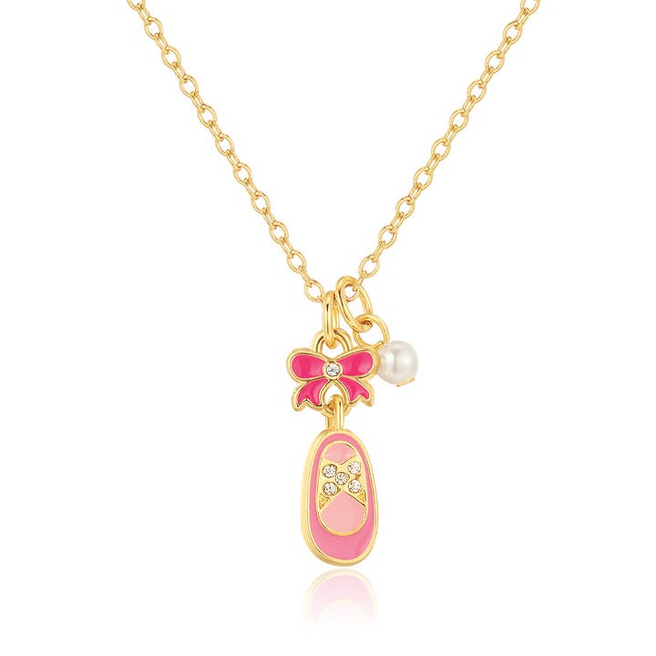 Girl Nation - Wholesale Kids Necklace - Kids - Sweet Petite Necklace | Crystal Ballet Shoe
1