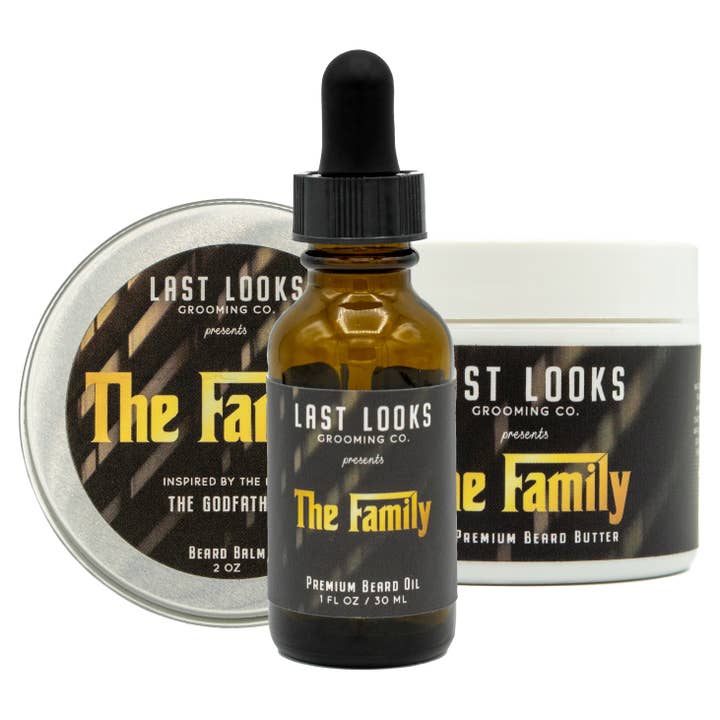 The Family Beard Oil + Balm + Butter Bundle for engroshandel hos Last Looks Grooming