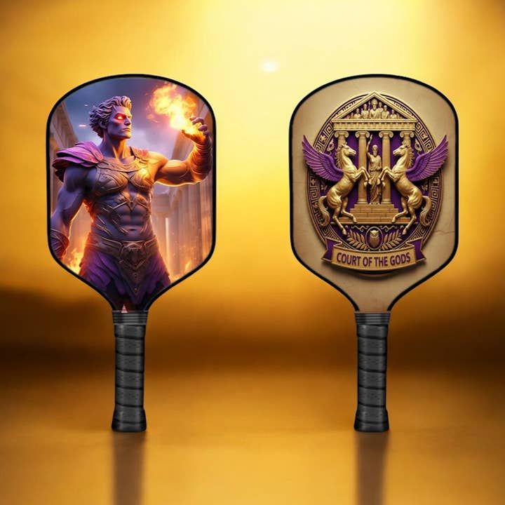 Prométhée - Dieux mythologiques - Raquette de pickleball pour la vente par The Mad Pickler
