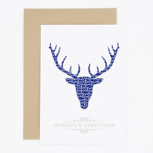 Carte de vacances Patterns Deer pour la vente par Madame Annie et Fils