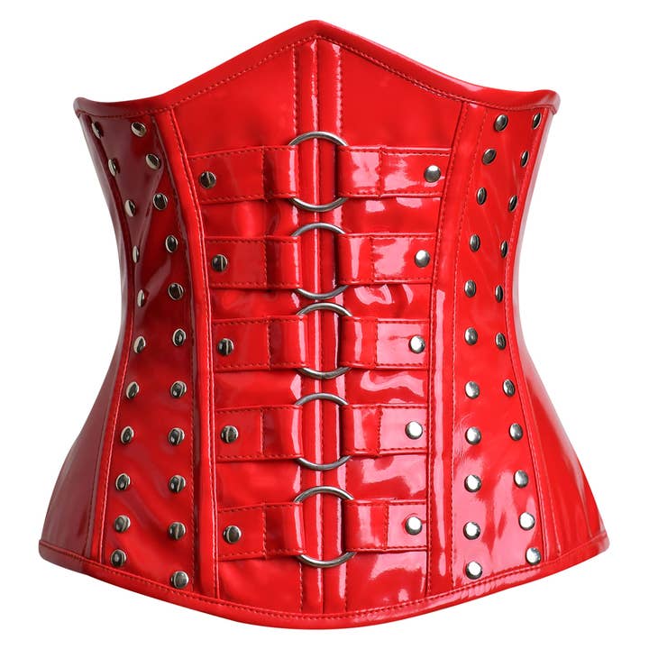 Miss Leather - Wholesale Corset - Women's - Women Red Under bust Corset Top - Corset Vests Outfit