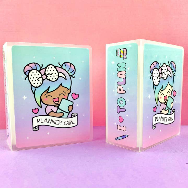 Luna Planner Girl Washi Wallet Mini Sticker Album for engroshandel hos Shine Sticker Studio