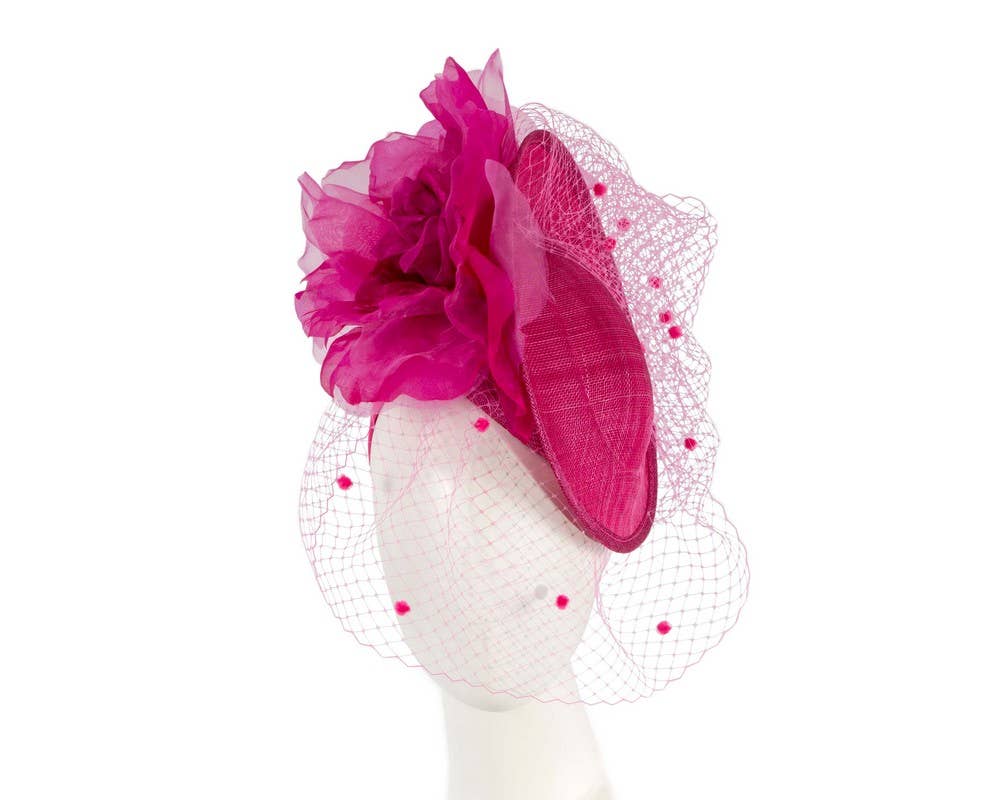 Max Alexander by Cupids Millinery Melbourne - Venta al por mayor Tocado - Mujer - Fascinador de carreras con flores y velo facial6