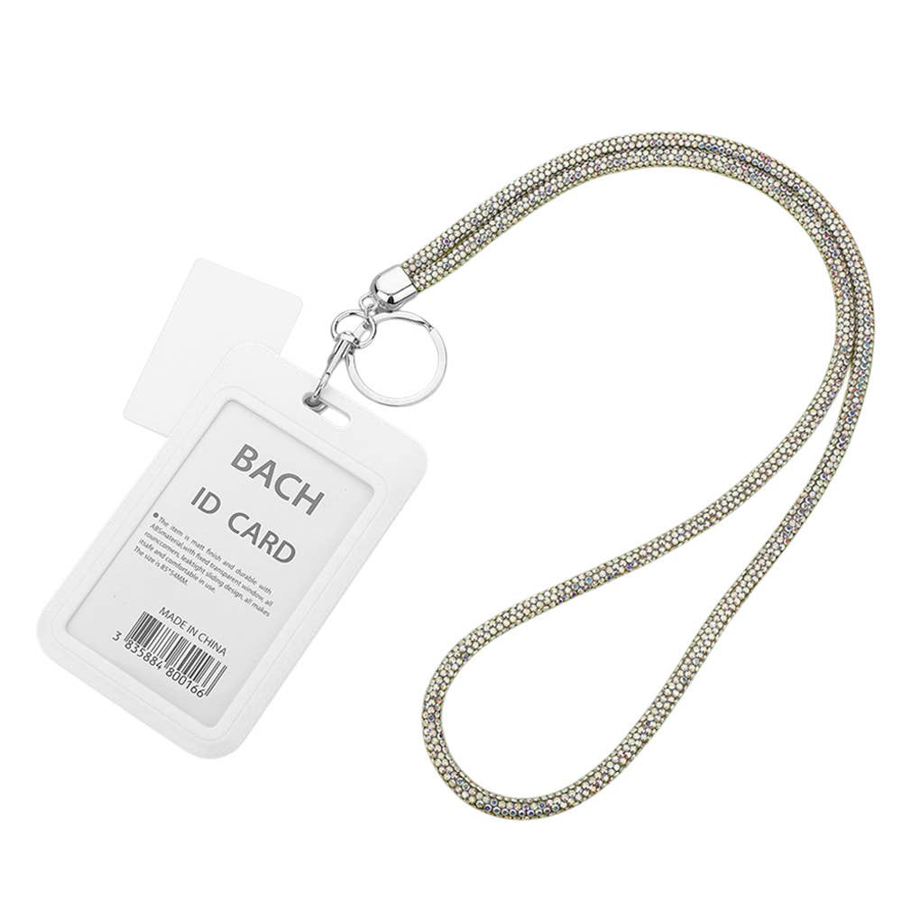 Sensibling Corp. - Wholesale Pasjeshouder - Dames - Bling Studded Strap Puntige Label Intrekbare ID-kaarthouder1