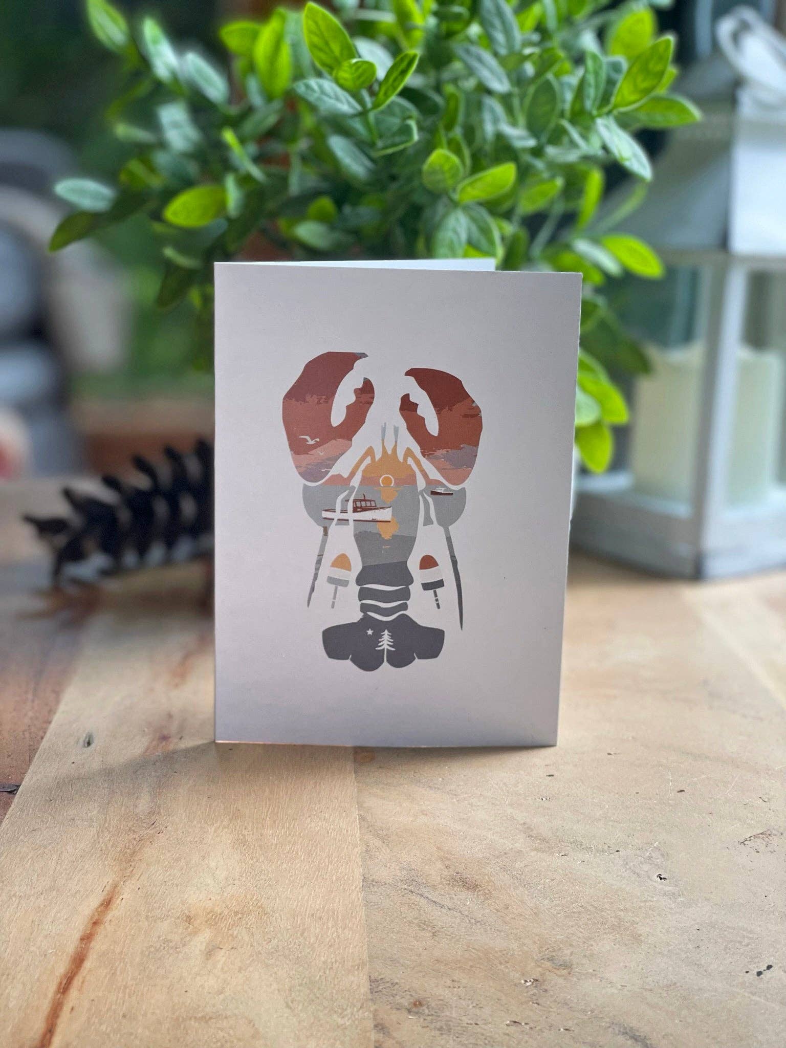 Reclaimed Maine Co. - Wholesale Everyday Greeting Card - Maine Lobster Greeting Card | Coastal Greeting Card1