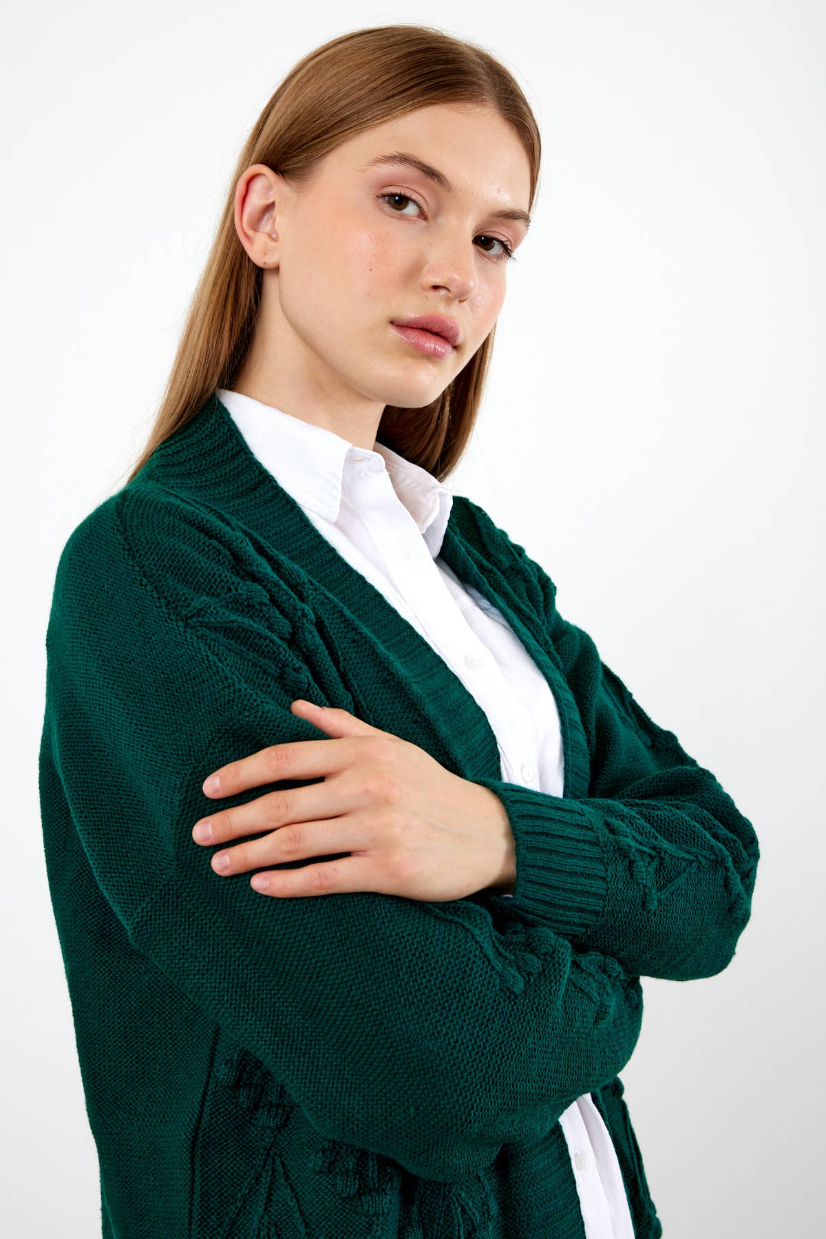 VAV NEW YORK – wholesale Kofta - Dam – Lång stickad kofta medellång stickad cardigan 372014