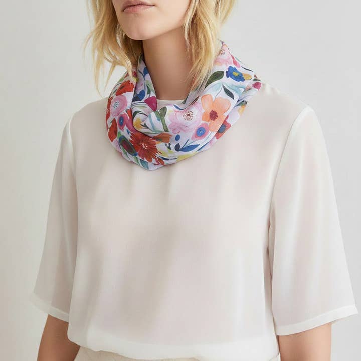 Bufanda tipo cuello con diseño de flores para venta al por mayor de Fox by Ren GmbH