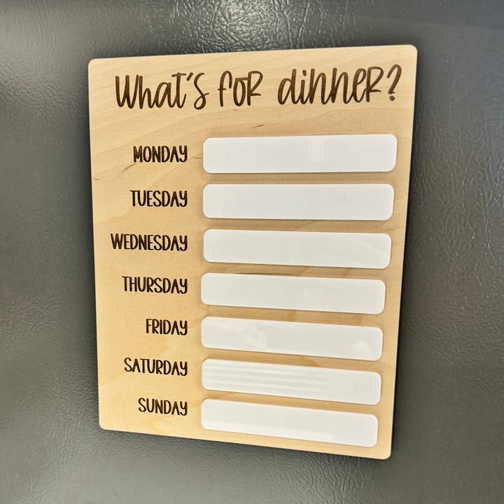 Menu Sign - Magnetic Meal Planning Sign Dry Erase for wholesale by The Wood Shack Gift Co