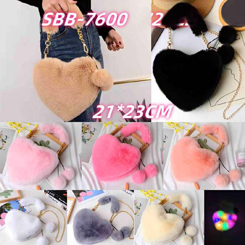 Deluxe Import Trading – wholesale Purse/bag accessory – Women’s – Heart Shape 8"x8" Purse 6 Colors0