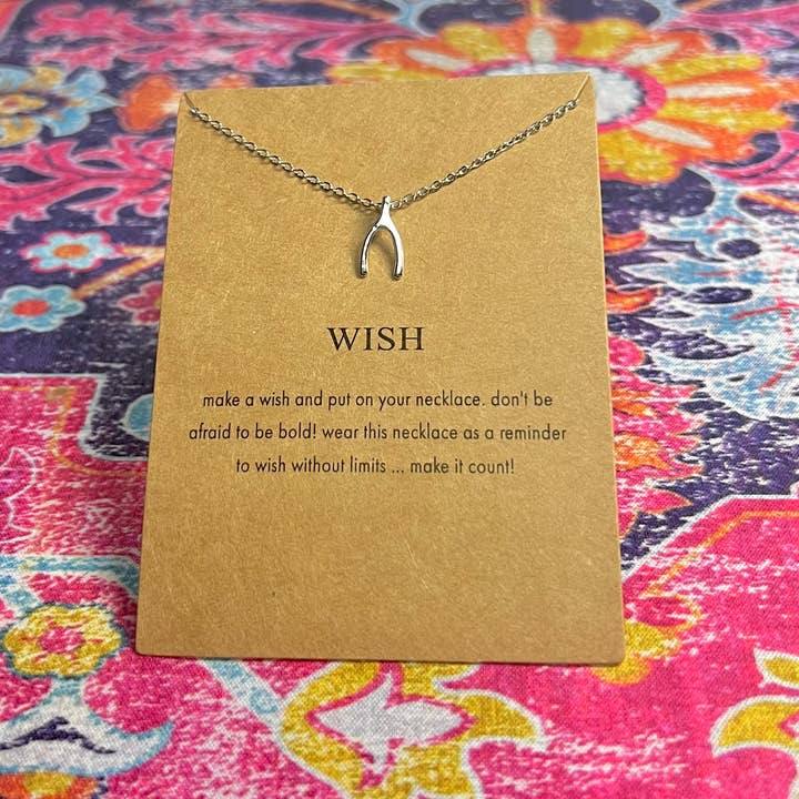 Briano Wholesale - Wholesale Pendant/Charm Necklace - Inspirational Make a Wish Necklaces With Card14