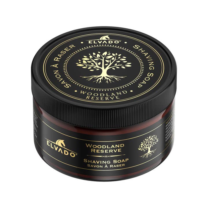 Elvado Woodland Reserve Shaving Soap for wholesale by Elvado Grooming Co.