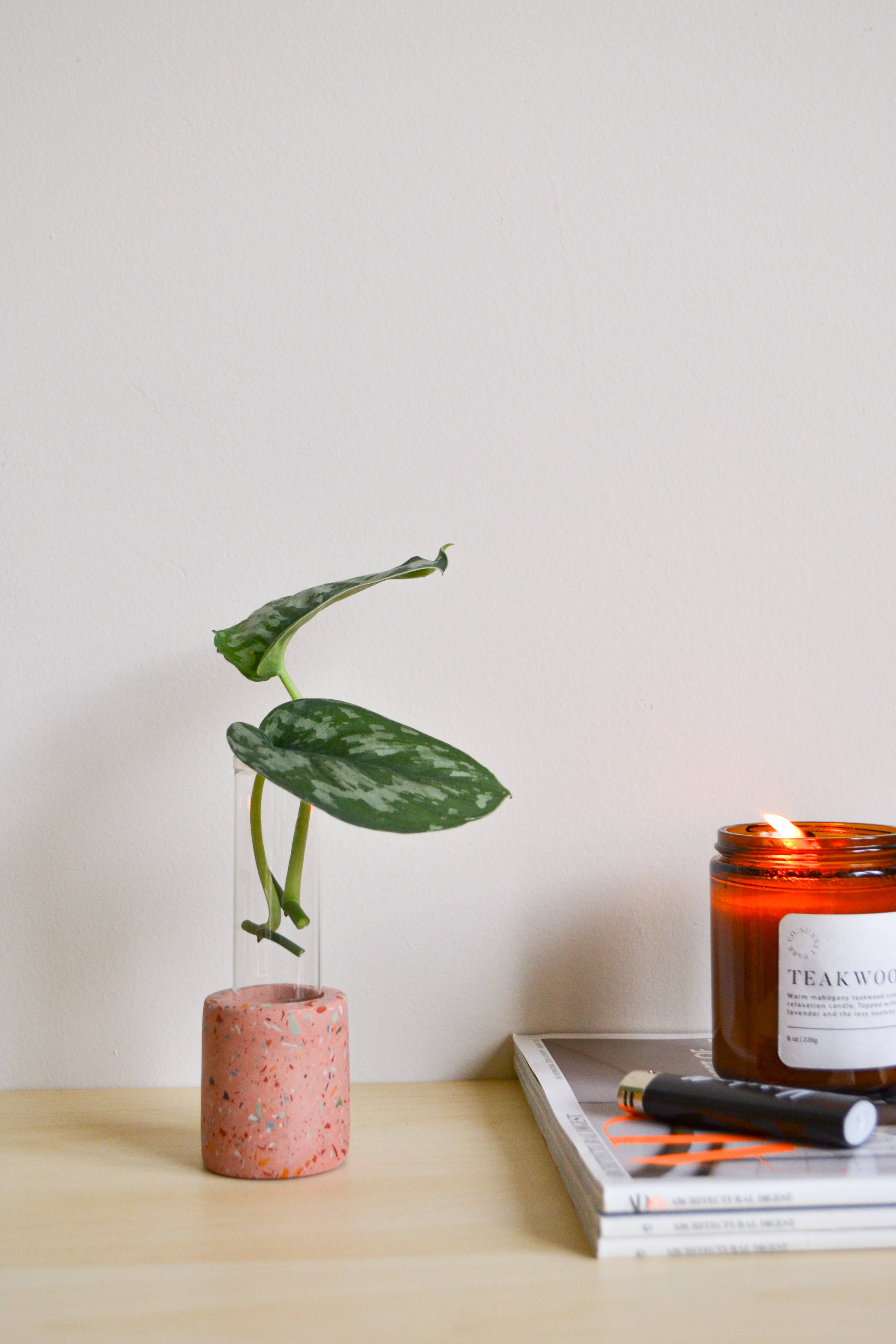 LindaMakess - Wholesale Plant Pot - Zero Waste Terrazzo Single Propagation Test Tube Plant Stand3