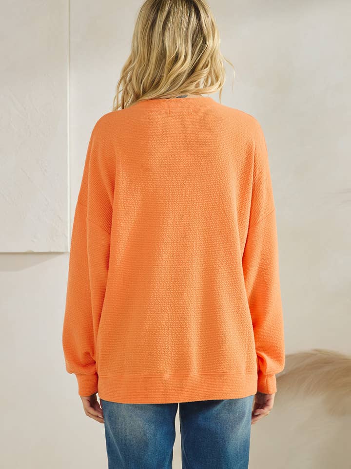 Tres Bien, Inc - Wholesale Tunic - Women's - T-42083-"TENNESSEE" CLOUDY KNIT LONG SLEEVE GRAPHIC TOP14