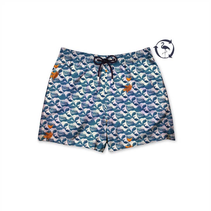 FLAMENCO MALTÉS - Wholesale Swim Shorts - Men's - Orange Koi Iconic Swimsuit