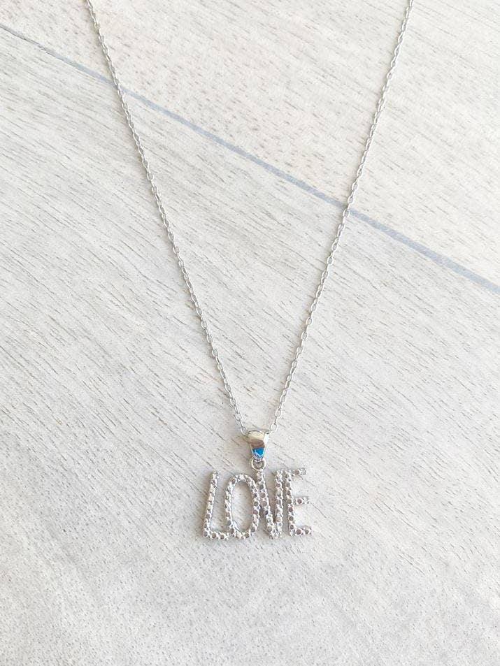 Allt du behöver är kärlek Sterling Silver Crystal halsband för wholesale av Jewel Cult