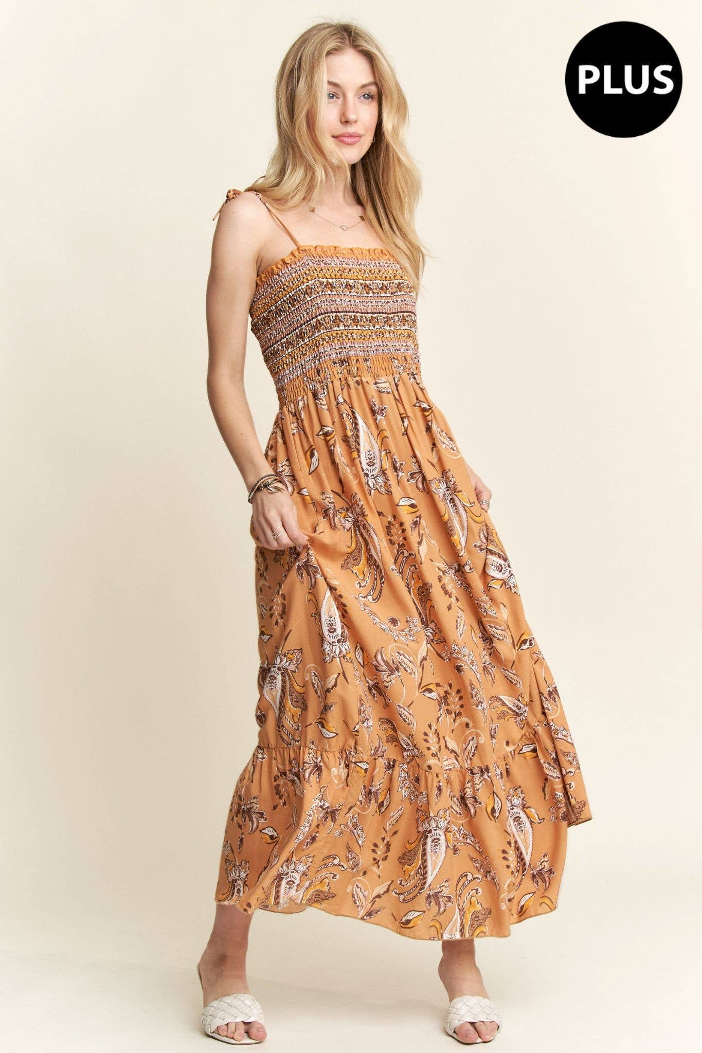 ADORA LA - Wholesale Dress - Women's - D7501MMX - TIE SHOULDER MAXI DRESS15