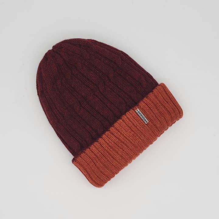 WUAMAN - Alpaca - Wholesale Beanie - Women's - Reversible Baby Alpaca Beanie | Unisex Hat | Cable Knit8