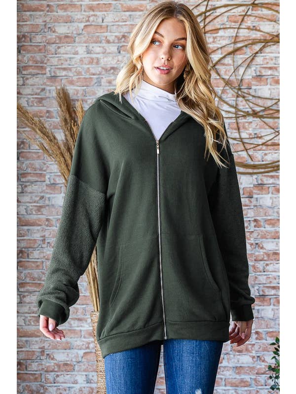 HEIMISH - Wholesale Hoodie – Women's - EJ6768-10 FULL ZIP UP HOODIE2