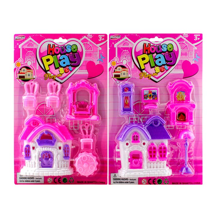 2 Asstd House Play Set with 4–5 Furniture Pieces for wholesale by Deluxe Import Trading