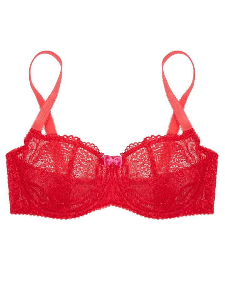 Viola Sky - Wholesale Bra - Women's - Miss Cherie Red Balcony Underwire Bra