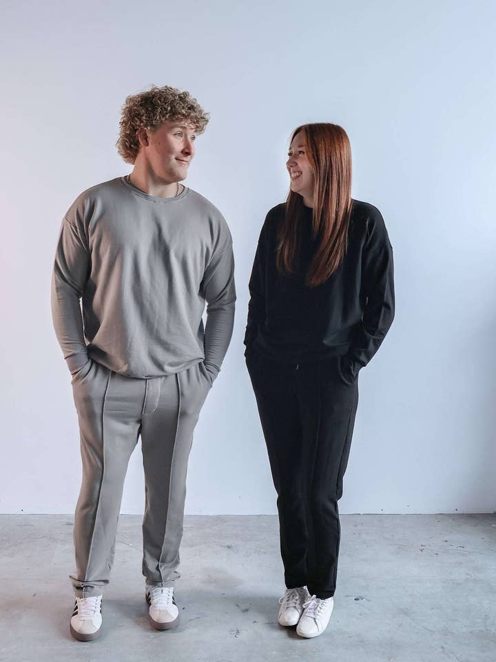 Il pantalone della tuta su misura in grigio per la vendita all'ingrosso da parte di Genskee Apparel