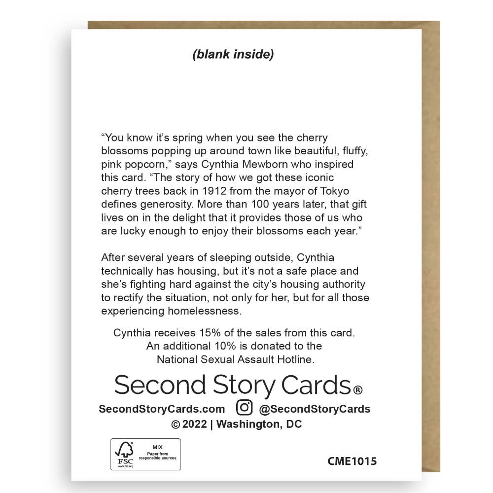 Second Story Cards – wholesale Thank you card – CHERRY BLOSSOM THANK YOU BOX SET (6)1