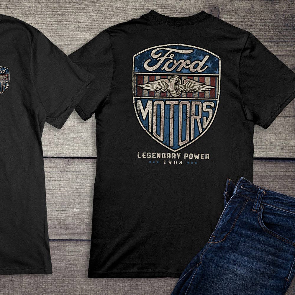 Artopia - Wholesale Screen Printed T-Shirt - Unisex - Ford Motor Company, Vintage Ford Motors T-Shirt0