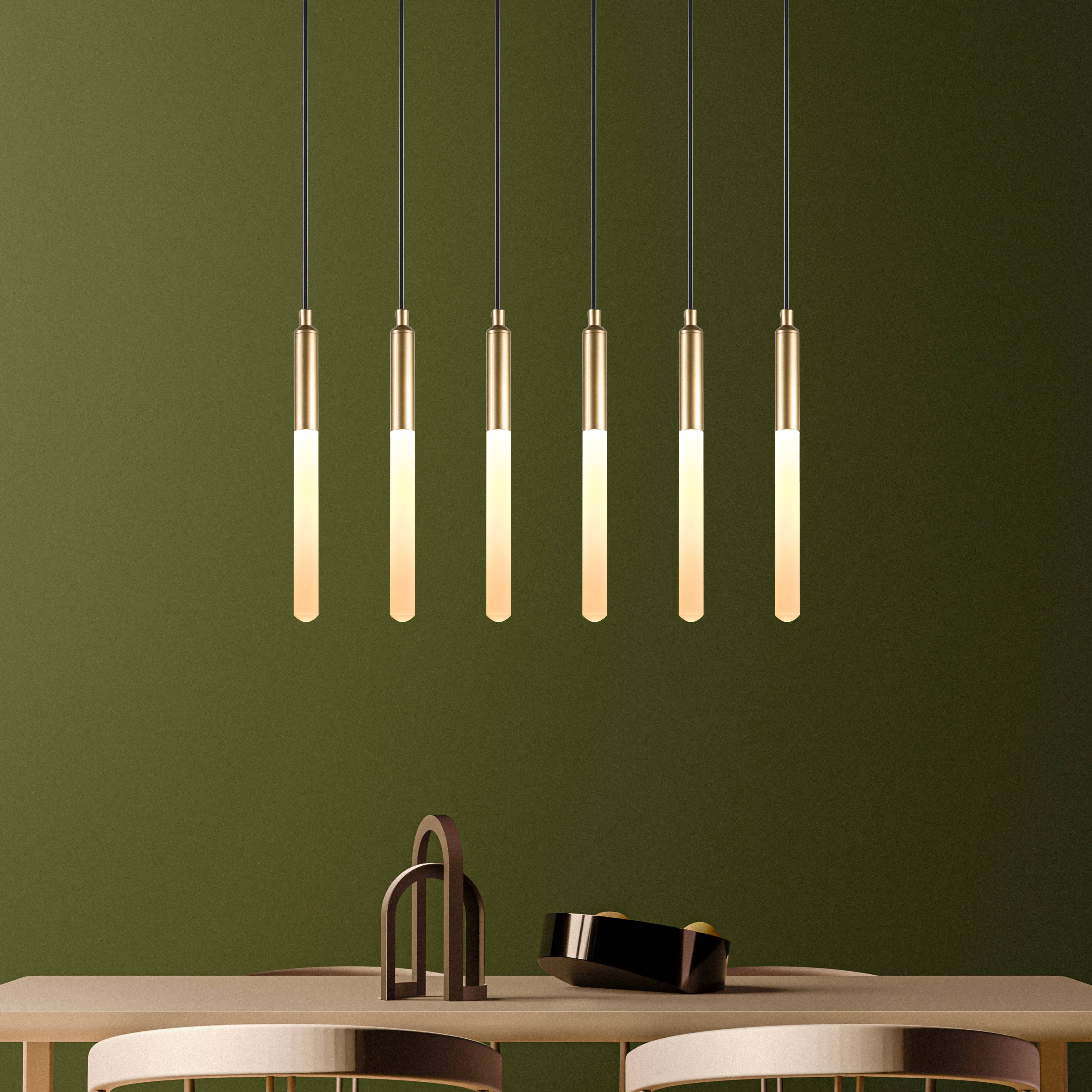 Eclipse Lighting – Engroshandel Lysekrone/pendellampe – LED-rør Moderne Multi Vedhængslampe til Trappe, Trappeopgang Lysekrone, Slankt Rør Vedhængslampe, 3 Etagers Vedhængslampe, Lysarmatur14