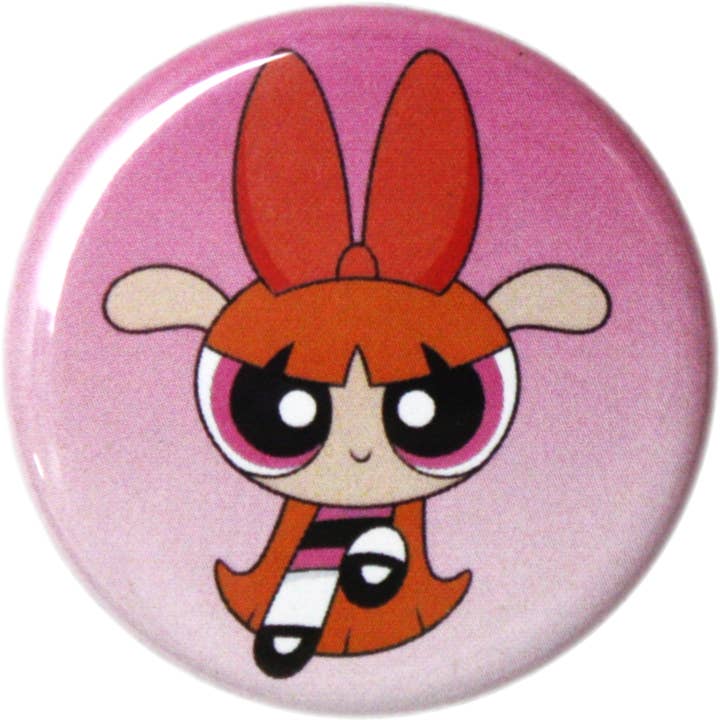 Square Deal Recordings & Supplies – Engroshandel Reversnål/knap – Pin-on-knap - 1,25 Tomme - Powerpuff Piger - Blossom