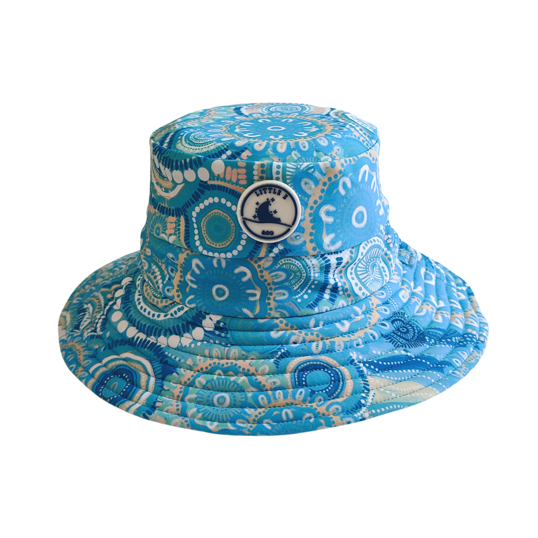 Little E & Co - Wholesale Sun Hat - Kids - REVERSIBLE SWIM HAT ~ CALLED HOME TO THE OCEAN0