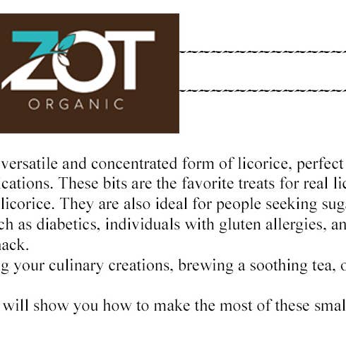 Zot Organic by Phyto-Plus - Wholesale Licorice - Organic Licorice Extract Treats, - Rose flavored .4oz3