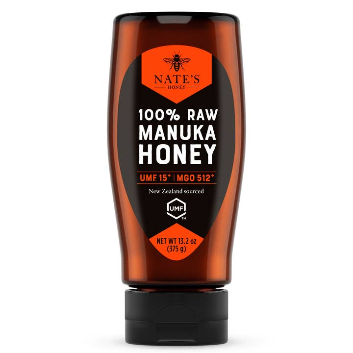 Nature Nate's Manuka 512+ MGO, 15+ UMF, Squeeze Bottle, 13.2oz for wholesale by Nate's Honey