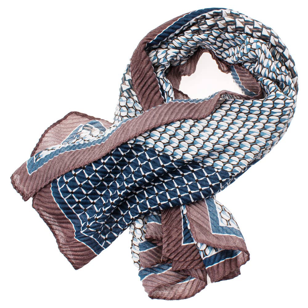 JOIA ACCESSORIES – wholesale Halsduk - Dam – MJUKT LÄTT MULTIMÖNSTRAT PLISSERAT BANDANA SCA, LVSC 1131