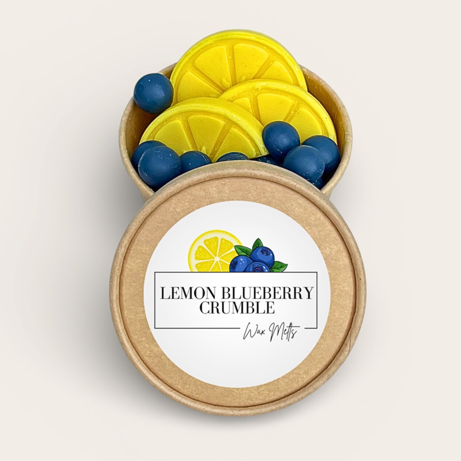 LostLove Art Co. - Wholesale Wax Melt - Wax Melts - Lemon Blueberry Crumble 2oz Jar Soy Wax Melts1