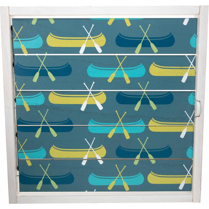 Pavilion - Wholesale Sign - River Time - 14.5" Decorative Framed Window Shutter5