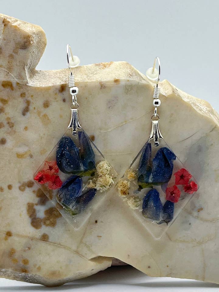 Boucles d'oreilles Texas Dangle étoile ou diamant pour la vente par Vivian Treasury