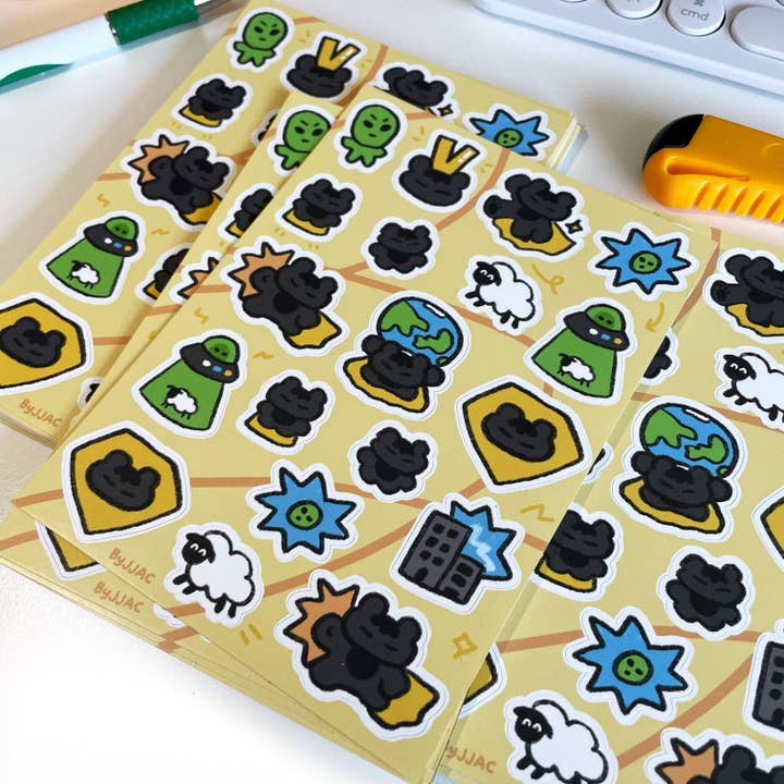 Superhero Vader Sticker Sheet for wholesale by ByJJAC