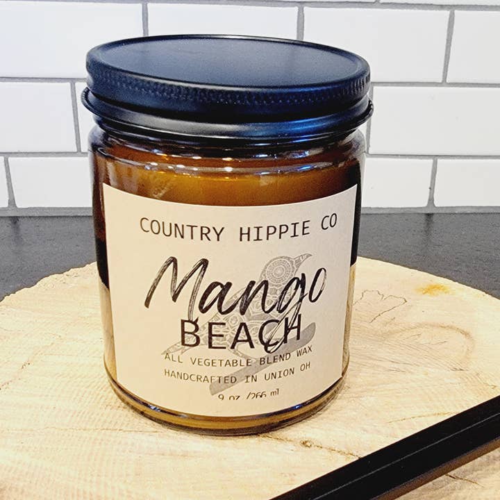 Country Hippie Co. - Wholesale Jar/Filled Candle - Mango Beach Apothecary-Inspired Candle1