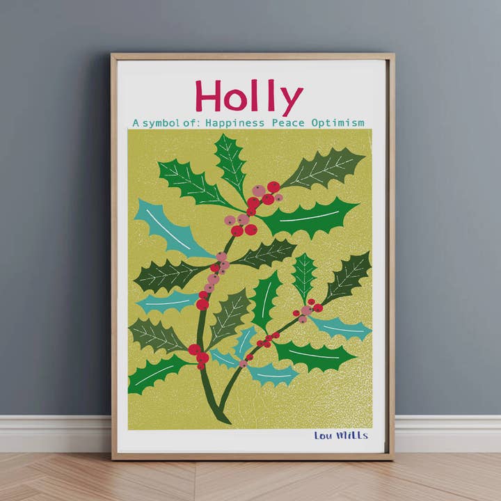 Print A4 - Holly - Positive Words for wholesale by Lou Mills